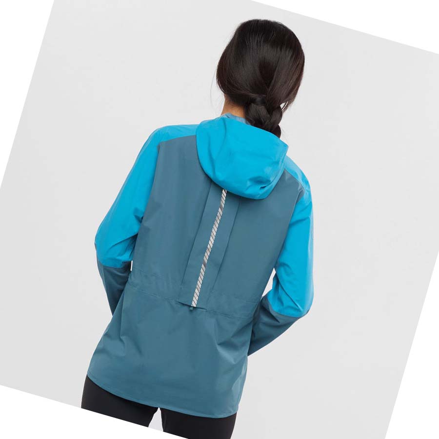 Chaquetas Salomon BONATTI TRAIL WATERPROOF Mujer Azules | MX 2494VRW